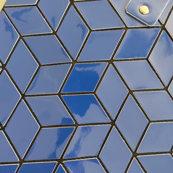 Geometric Blue Tote Bag - Picture 2 of 4